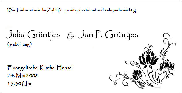 Hochzeitsanzeige Saarbrücker Zeitung